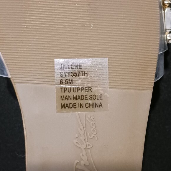 NEW Thalia Sodi Jillene Flat Slip On Slide Sandals Clear w/ Gemstone Accents 6.5 - Picture 11 of 11